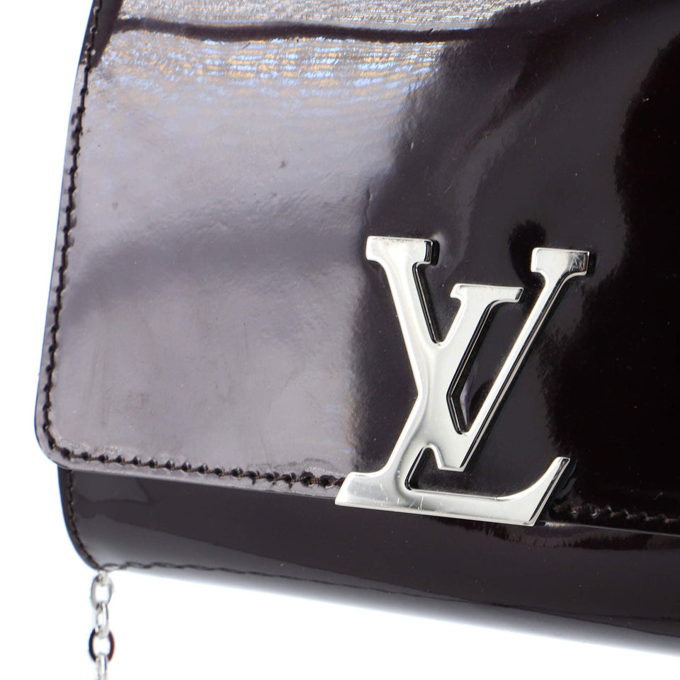 Louis Vuitton Chain Louise Clutch Patent PM