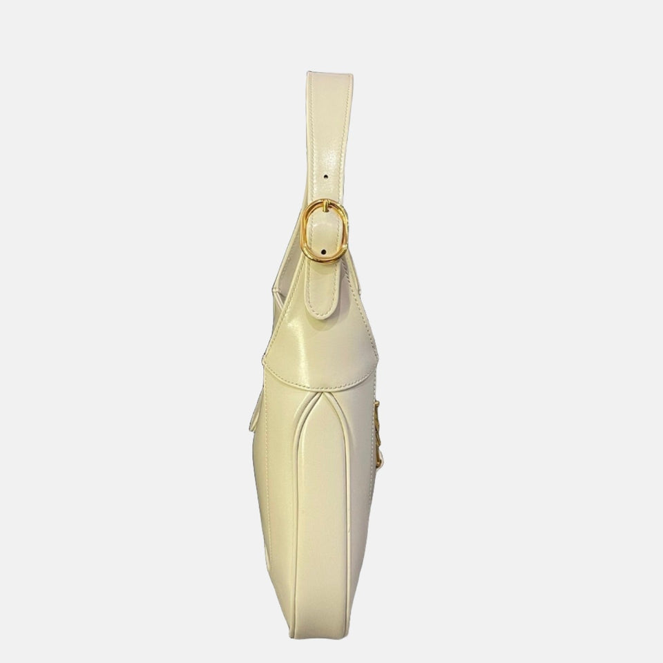 Gucci Jackie 1961 White Leather Bag Small Missing Strap