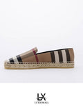 Luxury Burberry Check Espadrilles Shoes Brown