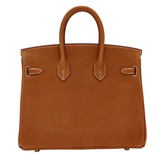 Hermes25cm Birkin Fauve Barenia Leather Gold Hardware