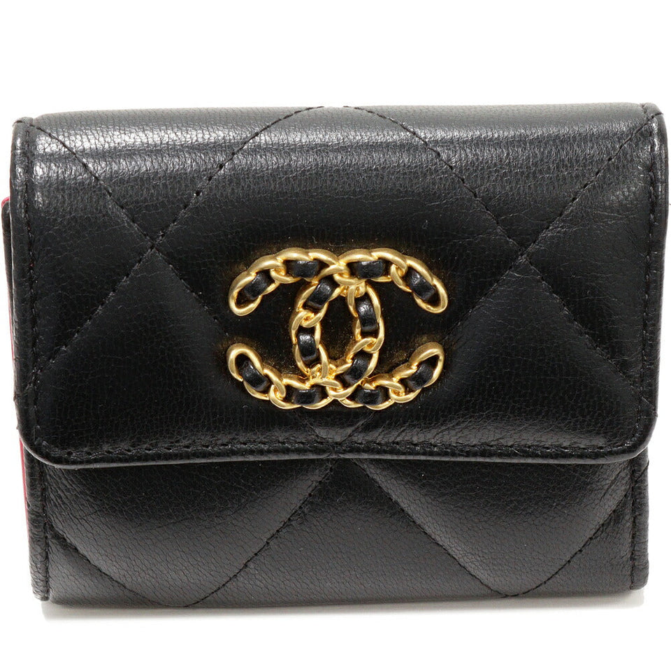 Chanel Chanel19 Small Flap Wallet Lambskin Wallet