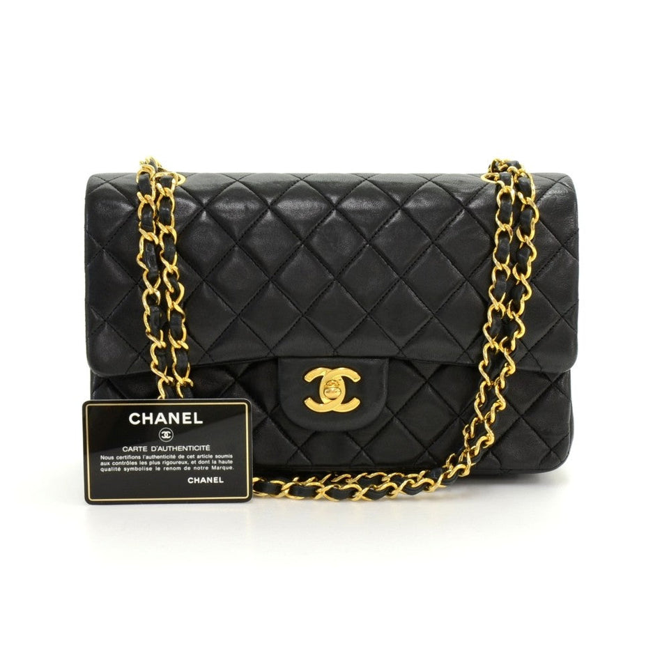 Chanel Double Flap Quilted Lambskin Leather Bag