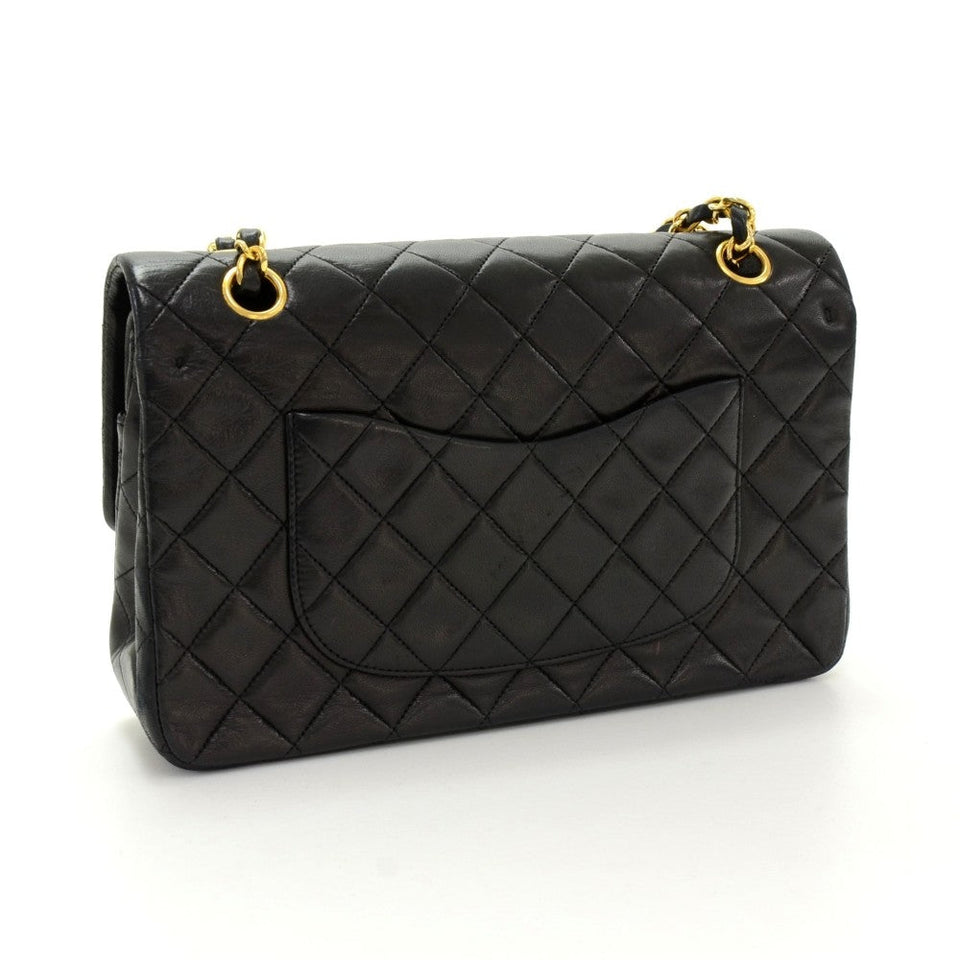 Chanel Double Flap Quilted Lambskin Leather Bag