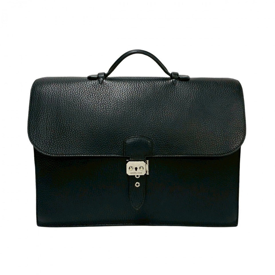 Hermes Business bag Fjord black Sac Adepesh 41 mens