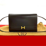 Hermes Shoulder Bag Box scarf Brown Annie