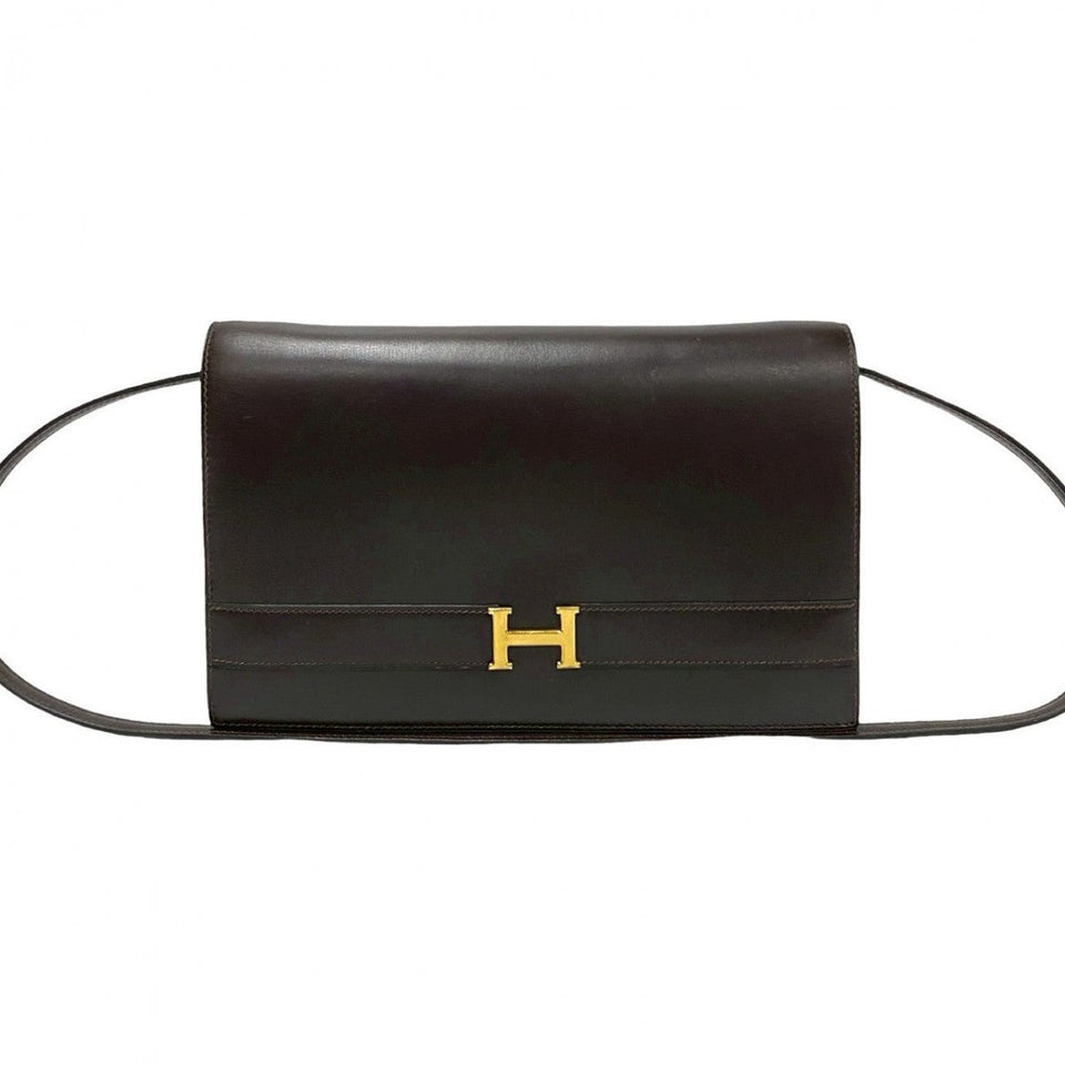 Hermes Shoulder Bag Box scarf Brown Annie