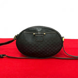 Gucci Shoulder Bag Leather, PVC black Micro GG logoMetal Women