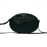Gucci Shoulder Bag Leather, PVC black Micro GG logoMetal Women