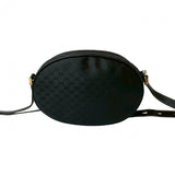 Gucci Shoulder Bag Leather, PVC black Micro GG logoMetal Women