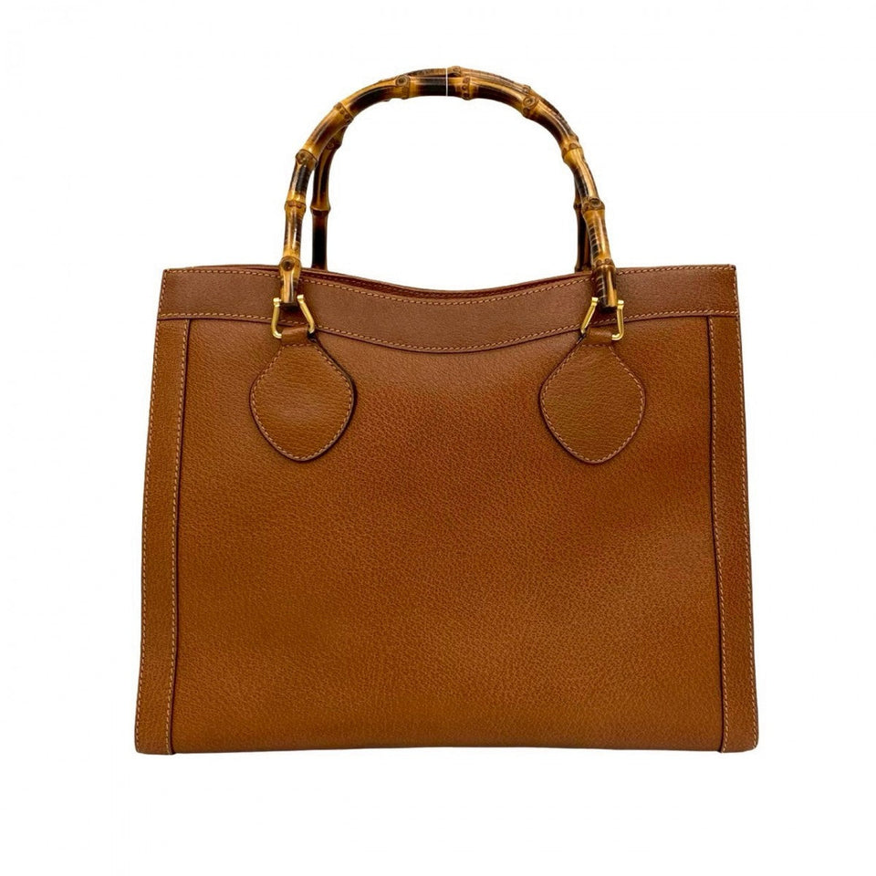 Gucci Handbag leather Brown Bamboo