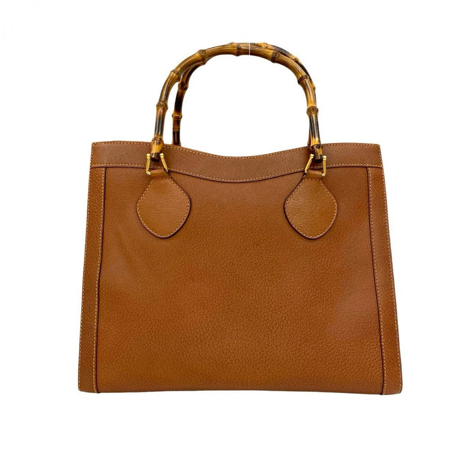 Gucci Handbag leather Brown Bamboo