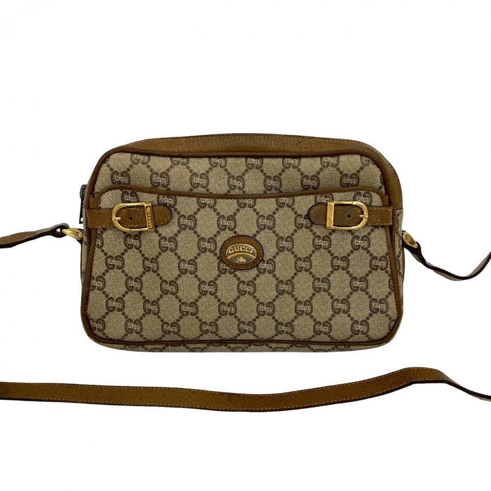 Gucci Shoulder Bag leather Brown