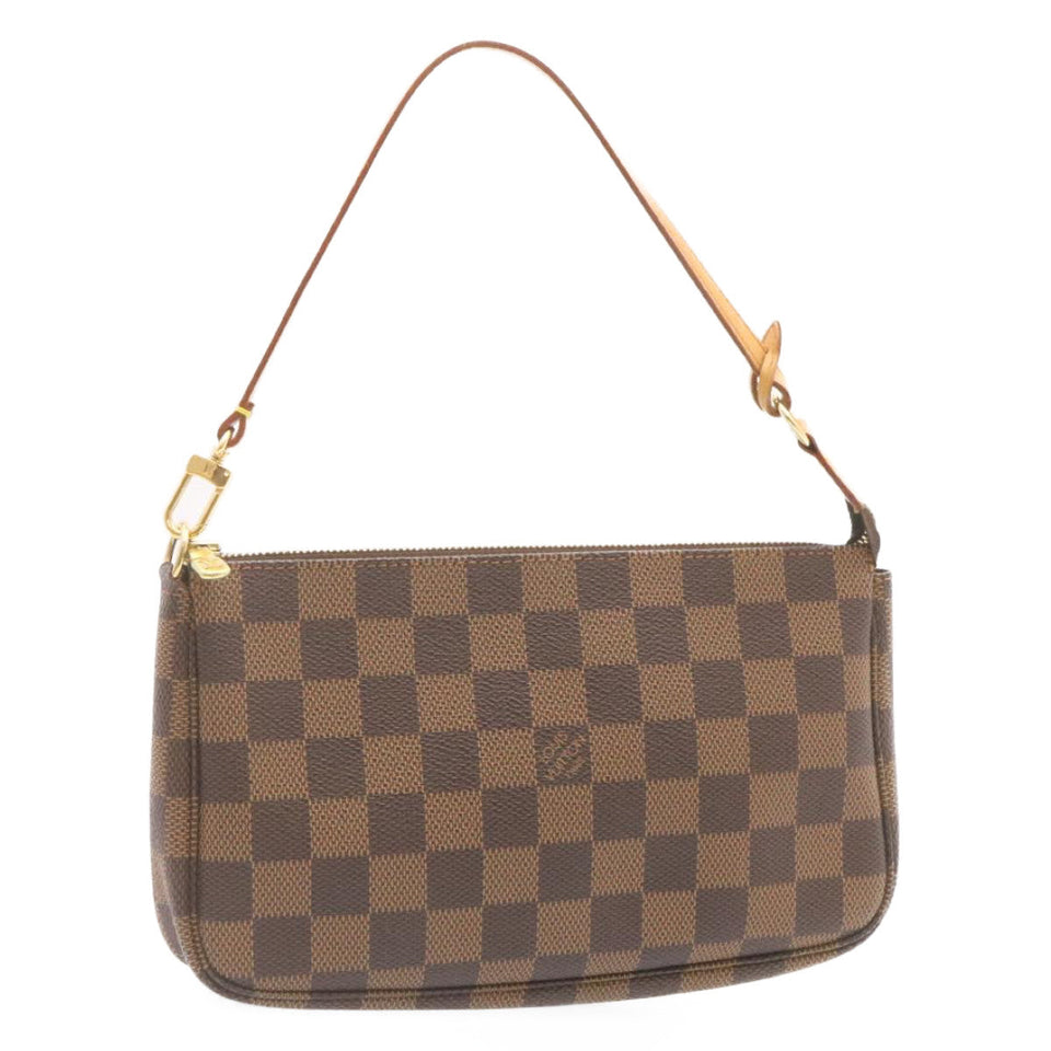 Louis Vuitton Damier Ebene Pochette 100th Accessoires Pouch Auth 25208A Clutch