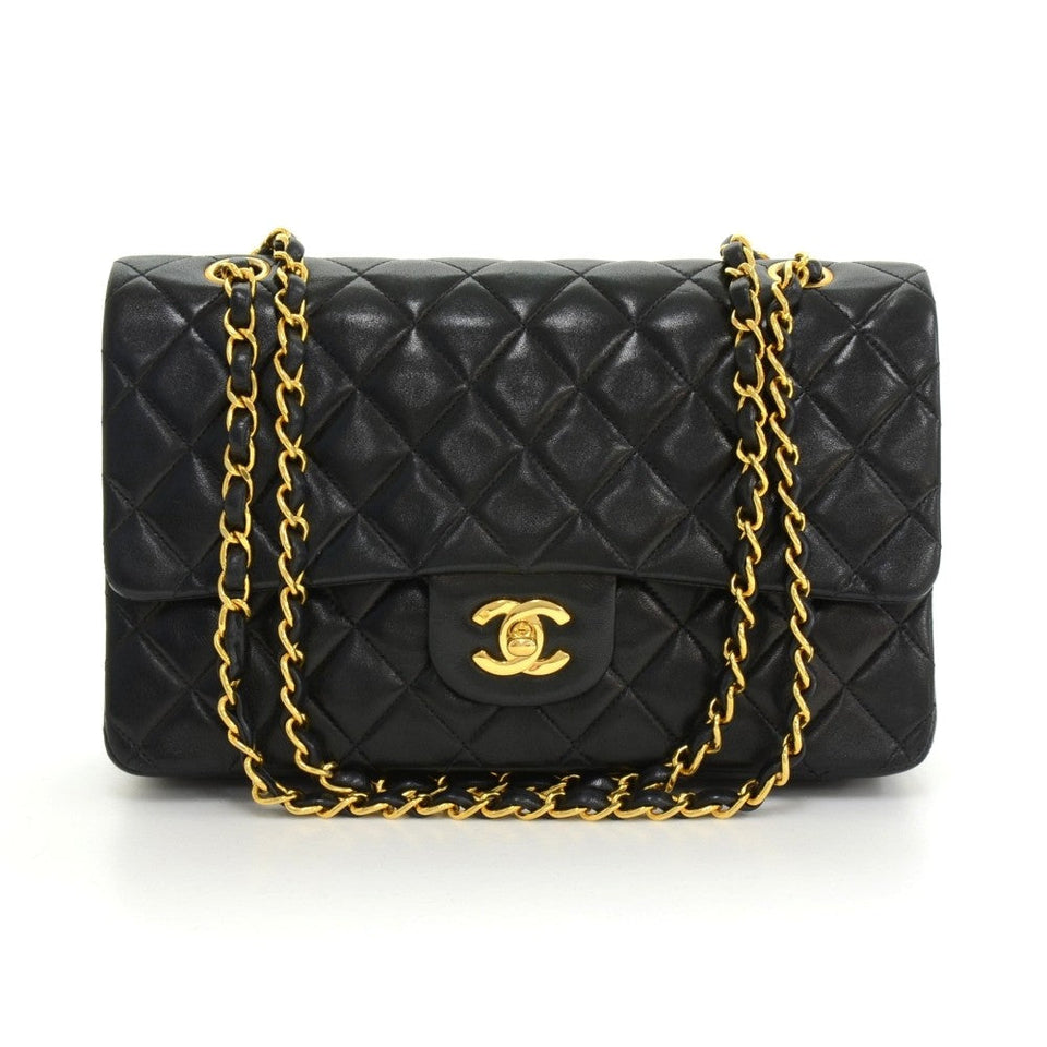 Chanel Double Flap Quilted Leather Bag