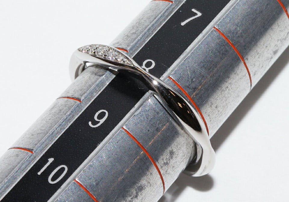 Chanel Camelia Pt950 Diamond Ring Size 8