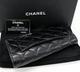 Chanel Classic Flap Wallet Caviar Skin Long Wallet