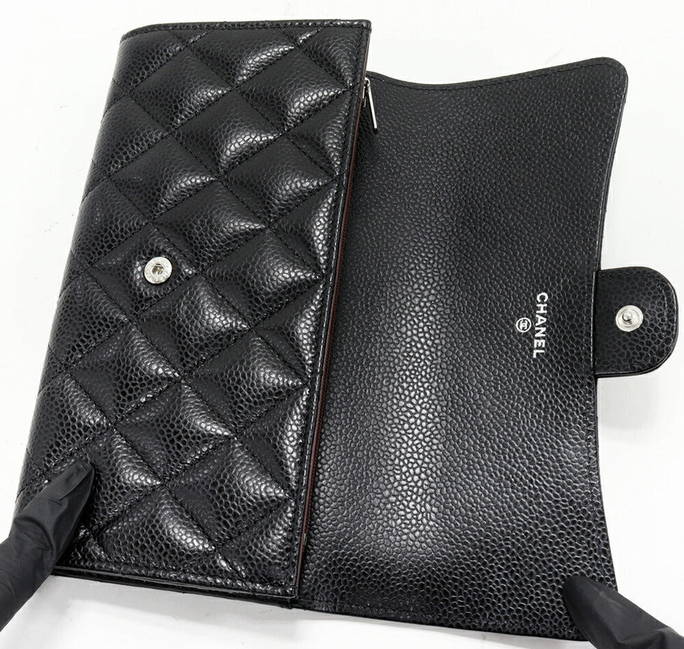 Chanel Classic Flap Wallet Caviar Skin Long Wallet