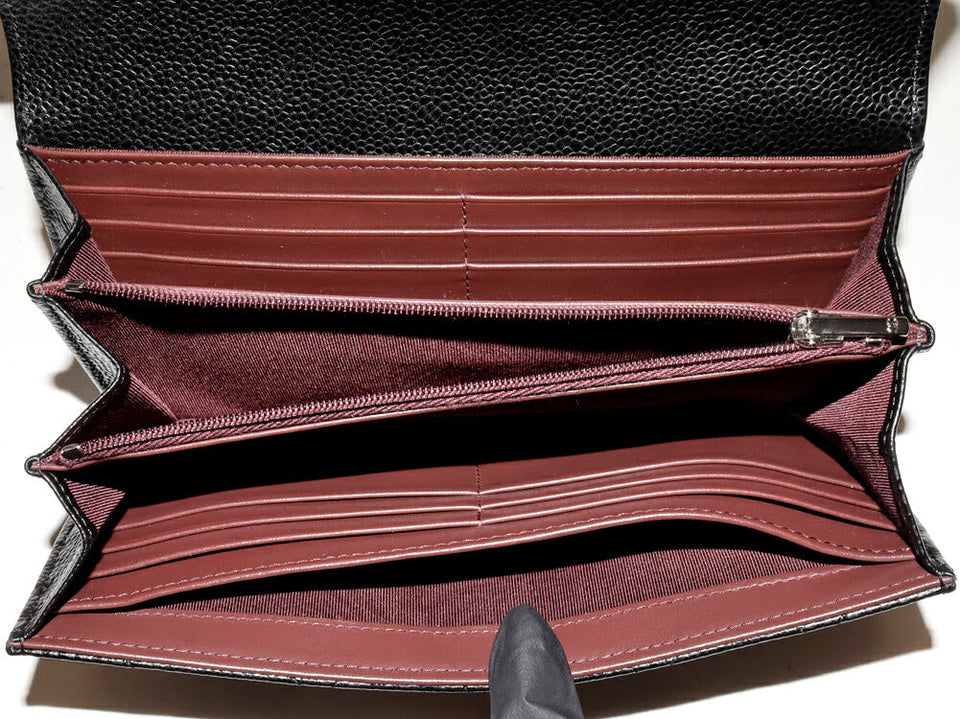 Chanel Classic Flap Wallet Caviar Skin Long Wallet