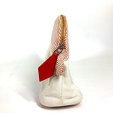 Hermes Pouch canvas white logo horse cheval