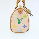Louis Vuitton Monogram Multicolor Mini Hand Bag White Auth