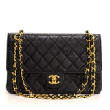 Chanel Double Flap Quilted Leather Bag