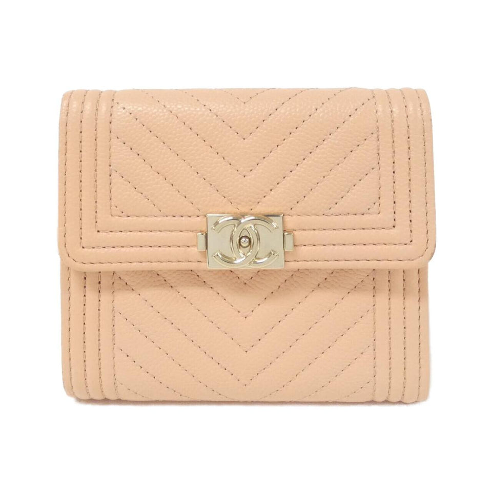 Chanel Boy Chanel Caviar Skin Wallet