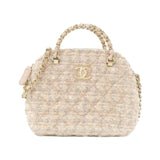 Chanel AP3354 Cotton Wool Tweed Chain Clutch