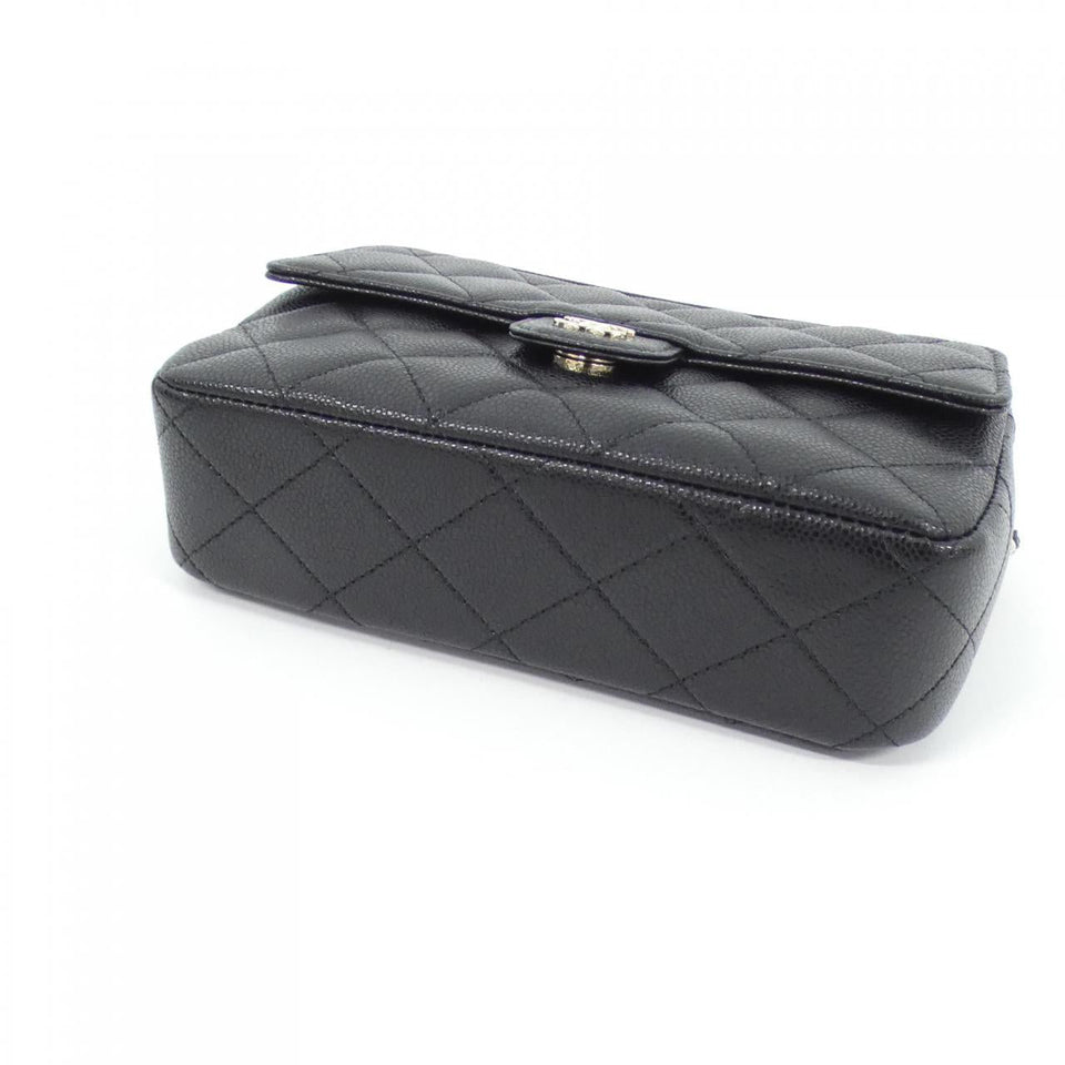 Chanel Timeless Classic Caviar Skin Chain Clutch