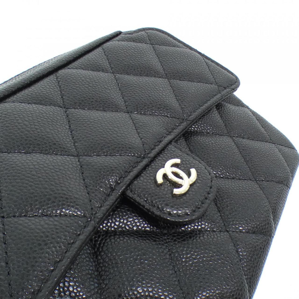 Chanel Timeless Classic Caviar Skin Chain Clutch