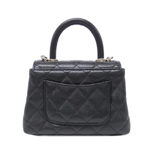Chanel Coco Handle Caviar Skin Chain Clutch