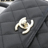 Chanel Coco Handle Caviar Skin Chain Clutch