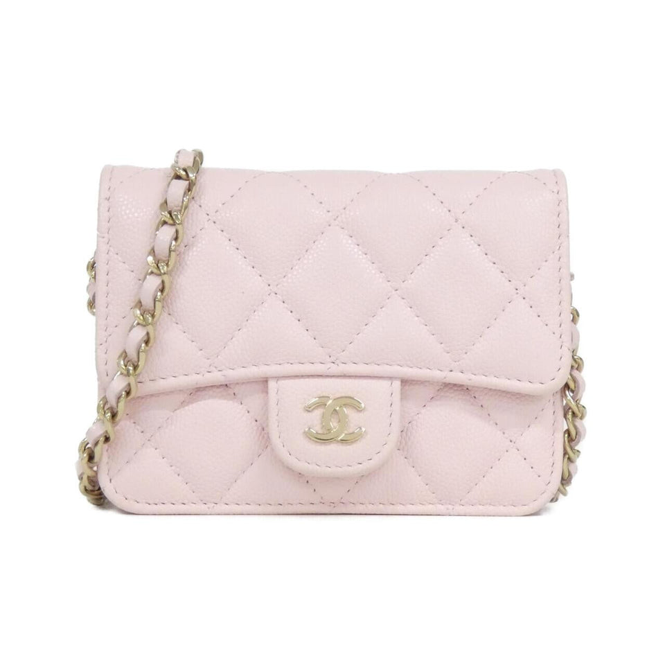 Chanel Timeless Classic Caviar Skin Chain Clutch