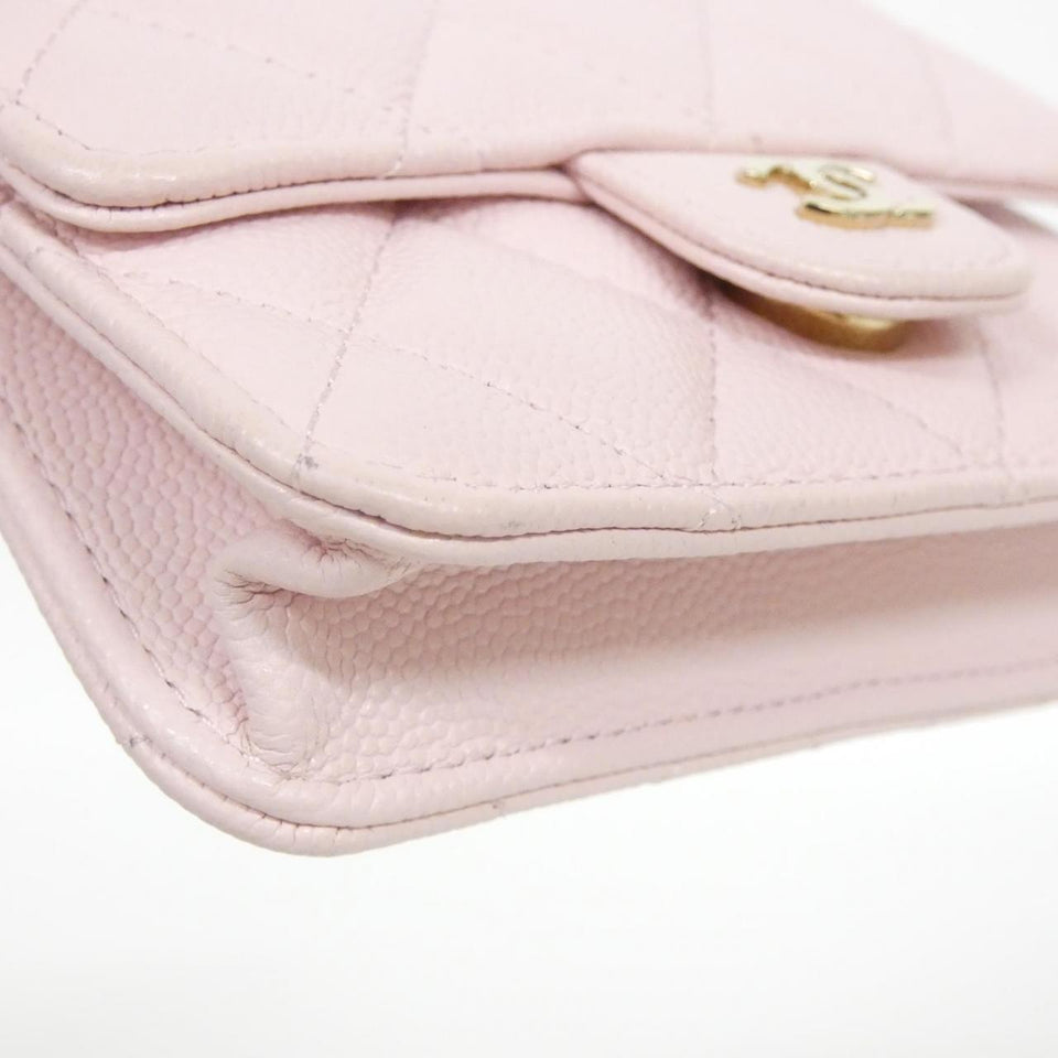 Chanel Timeless Classic Caviar Skin Chain Clutch