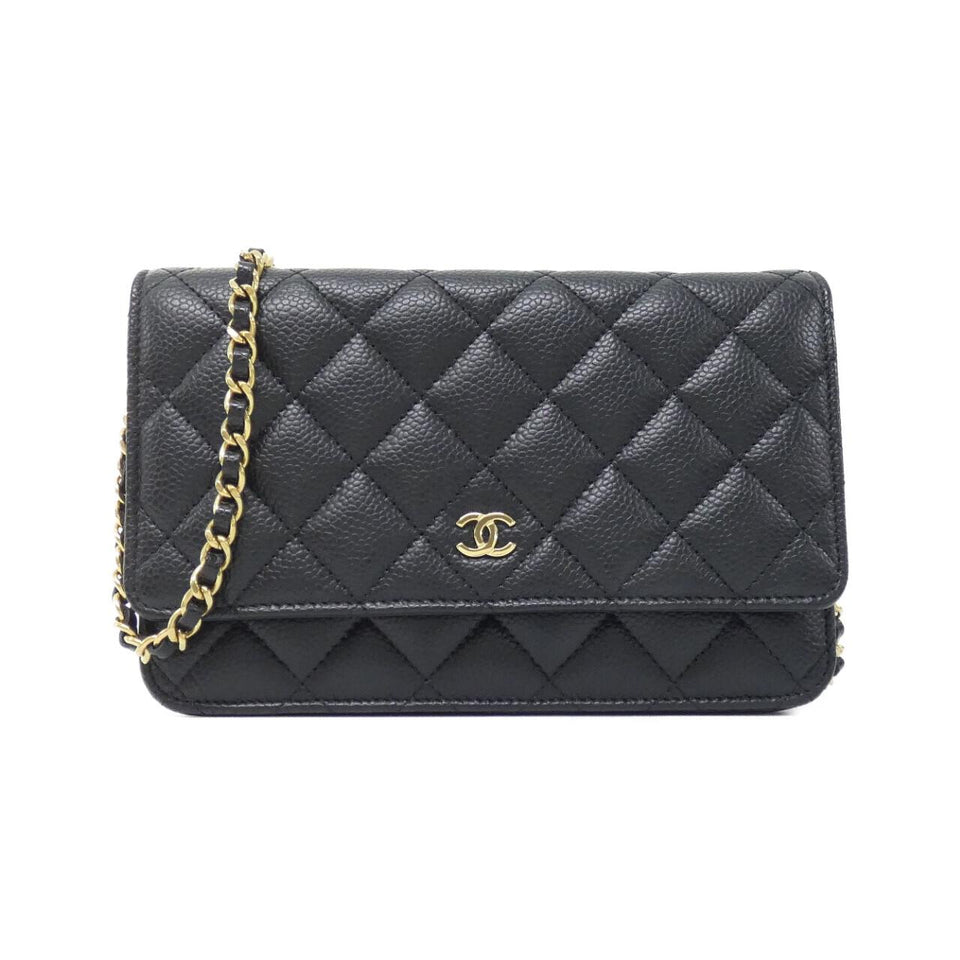 Chanel Timeless Classic Caviar Skin Chain Wallet