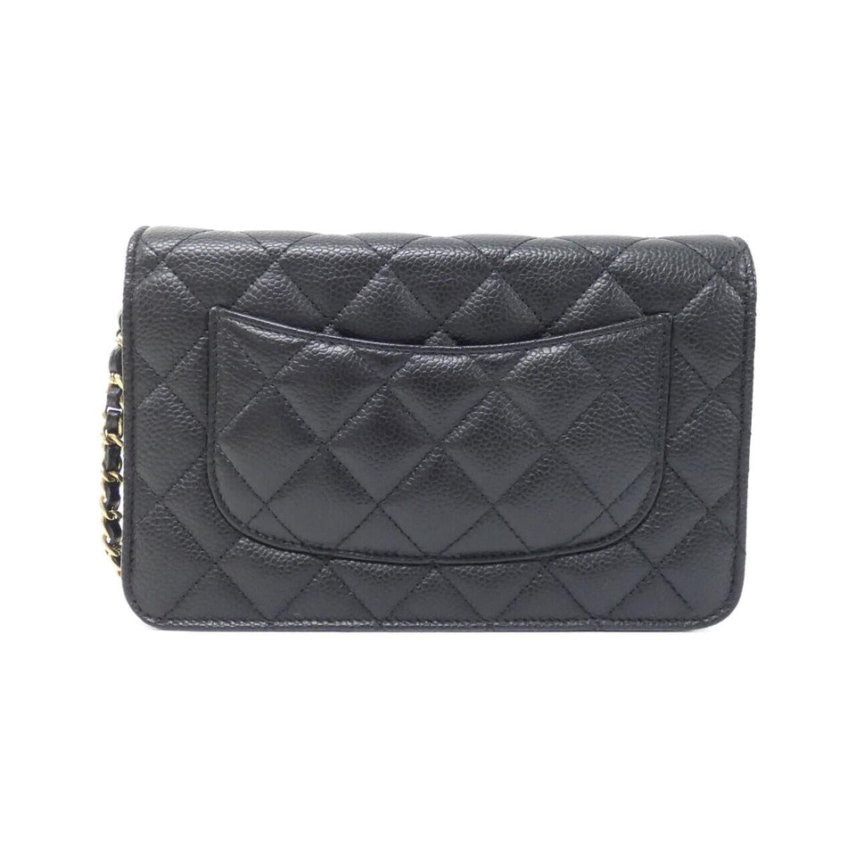 Chanel Timeless Classic Caviar Skin Chain Wallet