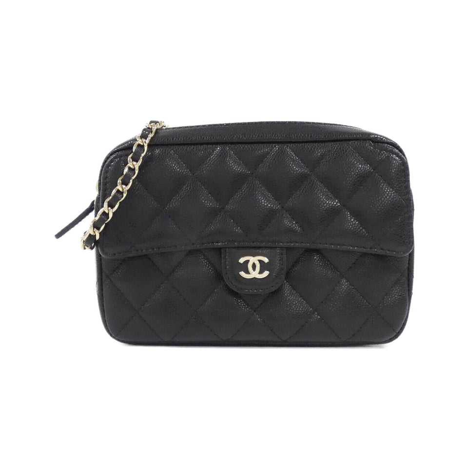 Chanel Timeless Classic Line Caviar Skin Chain Clutch