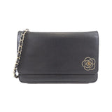 Chanel Butterfly Line Calfskin Chain Wallet