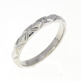 Chanel Matelassé Platinum Diamond Ring Size 9