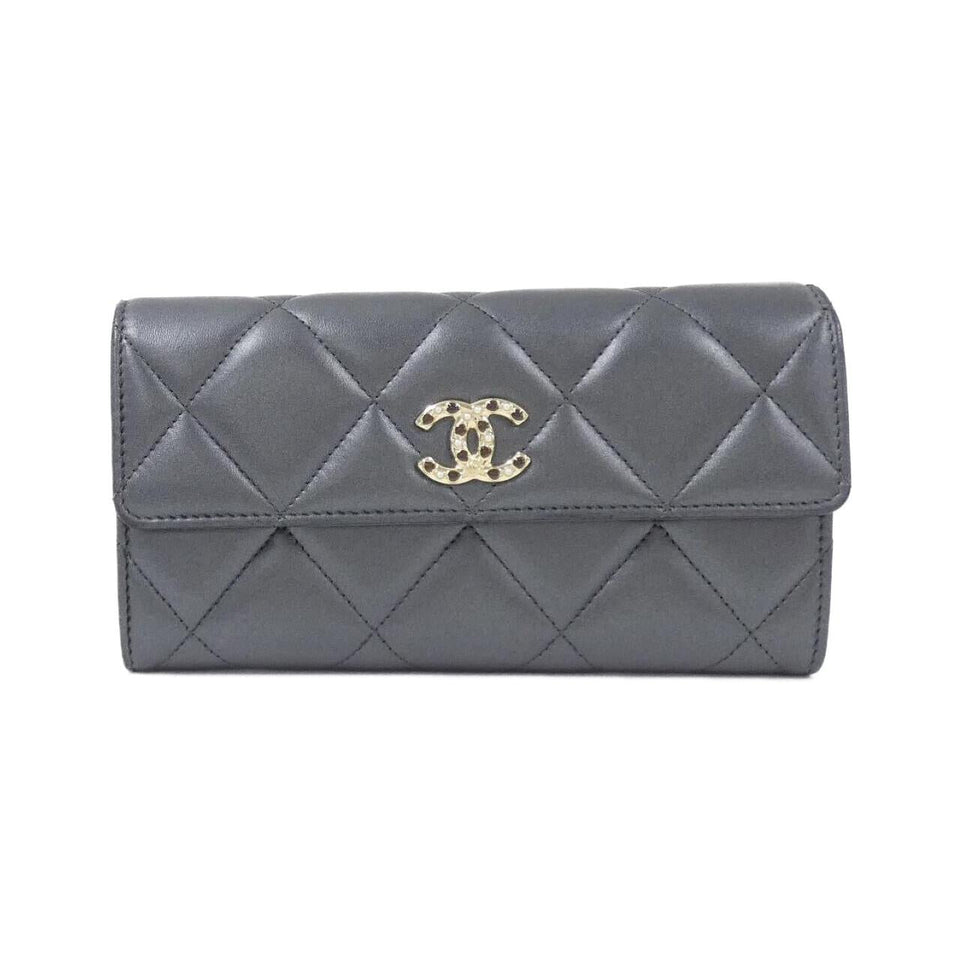 Chanel AP3327 Lambskin Long Wallet