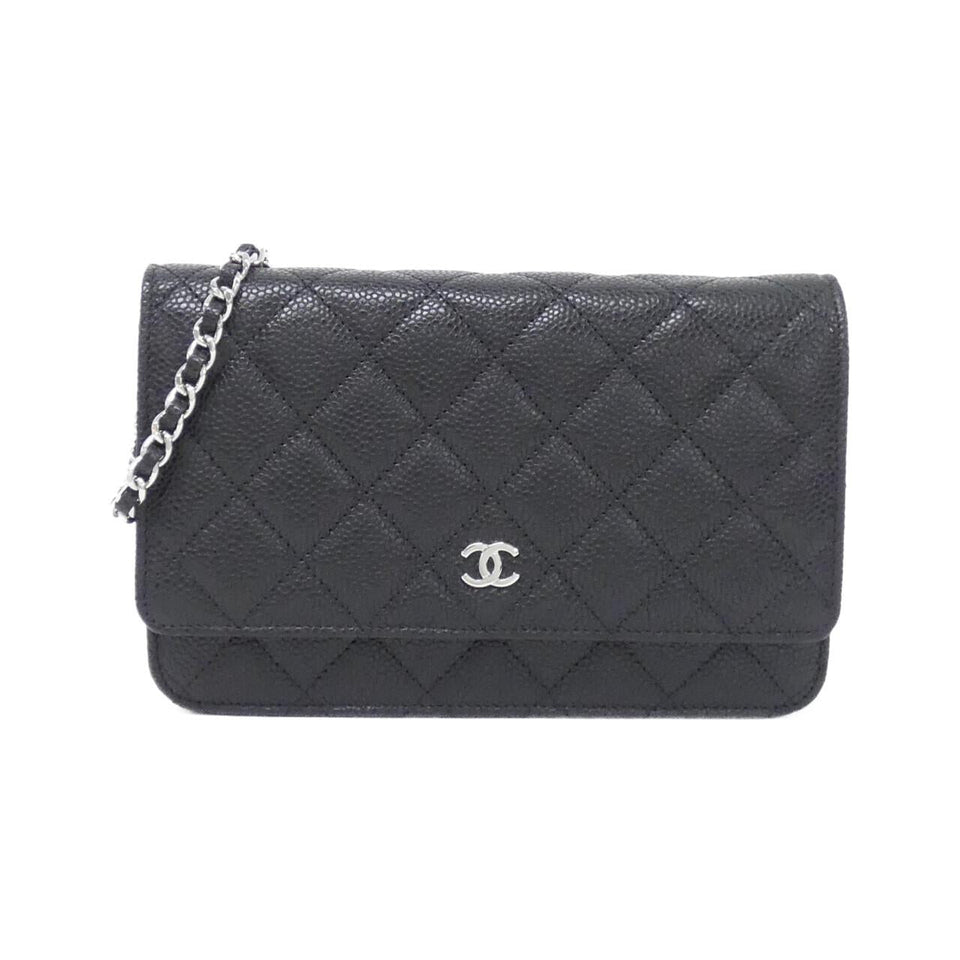 Chanel Timeless Classic Line Caviar Skin Chain Wallet
