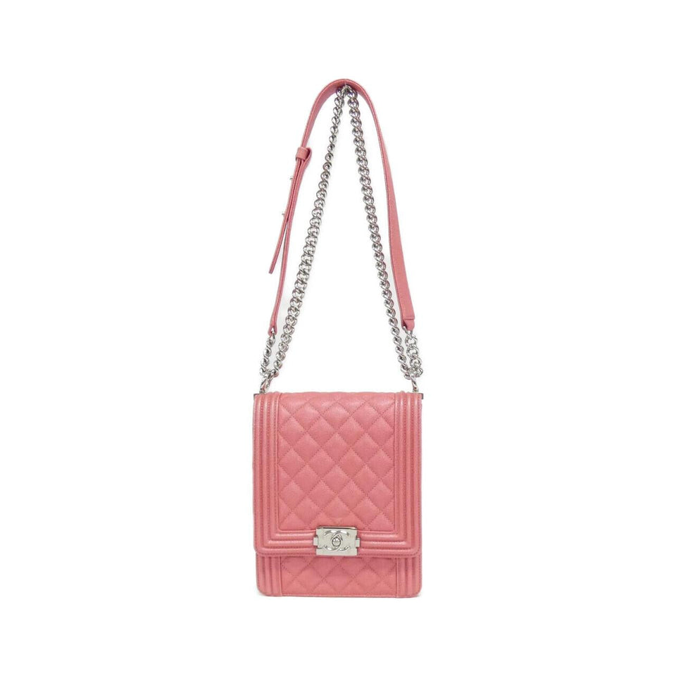 Chanel Boy Chanel Metallic Caviar Shoulder Bag