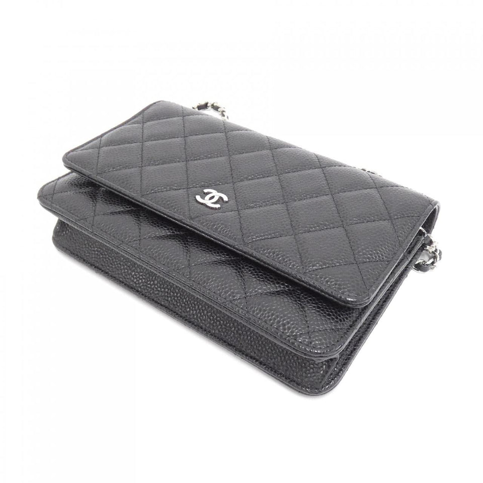 Chanel Timeless Classic Caviar Skin Chain Wallet