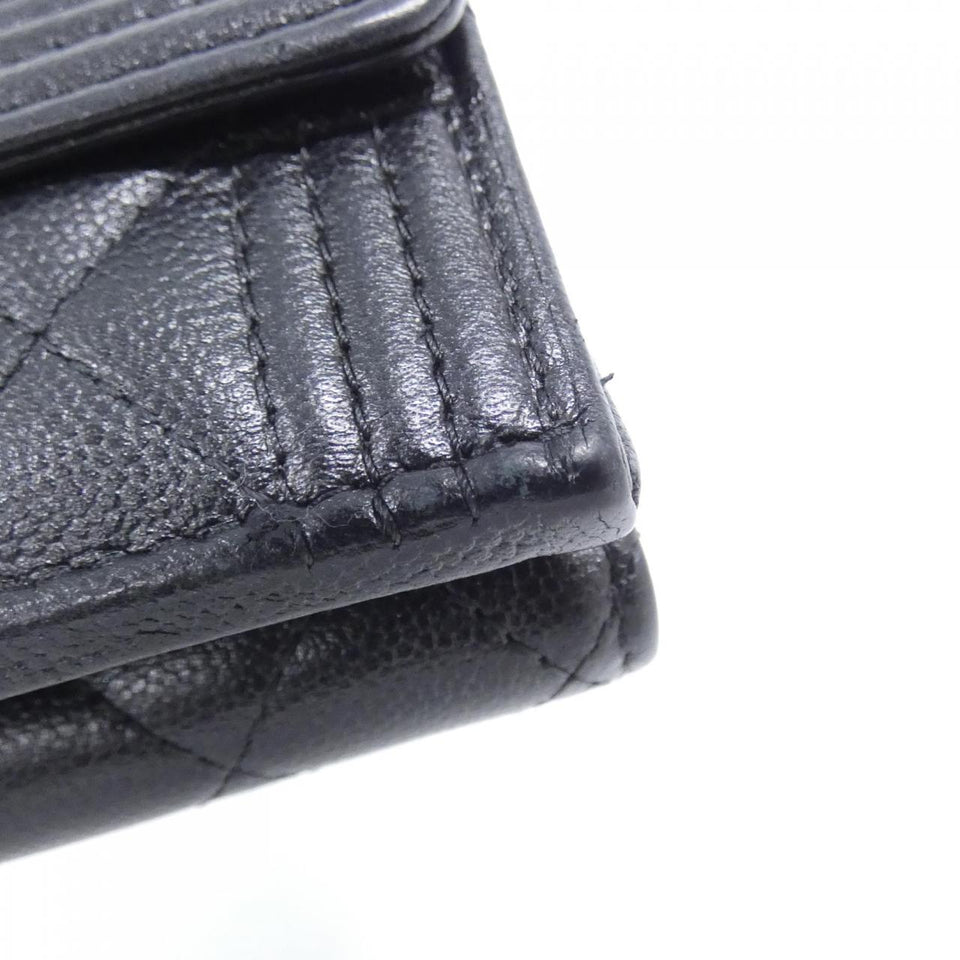 Chanel Boy Chanel Caviar Skin Wallet
