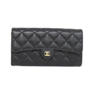 Chanel Timeless Classic Caviar Skin Long Wallet