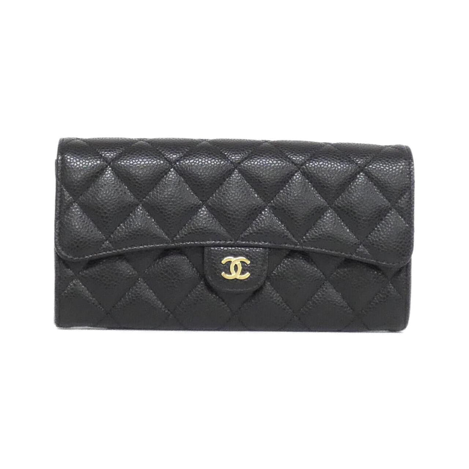 Chanel Timeless Classic Caviar Skin Long Wallet