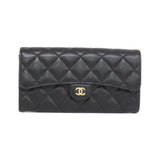 Chanel Timeless Classic Caviar Skin Long Wallet