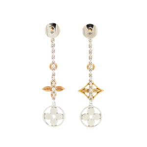 Louis Vuitton Blossom Drop Earrings 18K Tricolor Gold and Diamonds