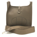 Hermes Shoulder Bag Taurillon Clemence Brown Evelyn 3PM Trois Women