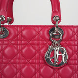 Christian Dior Lady Dior Bag Medium Red Cannage Lambskin Handbag