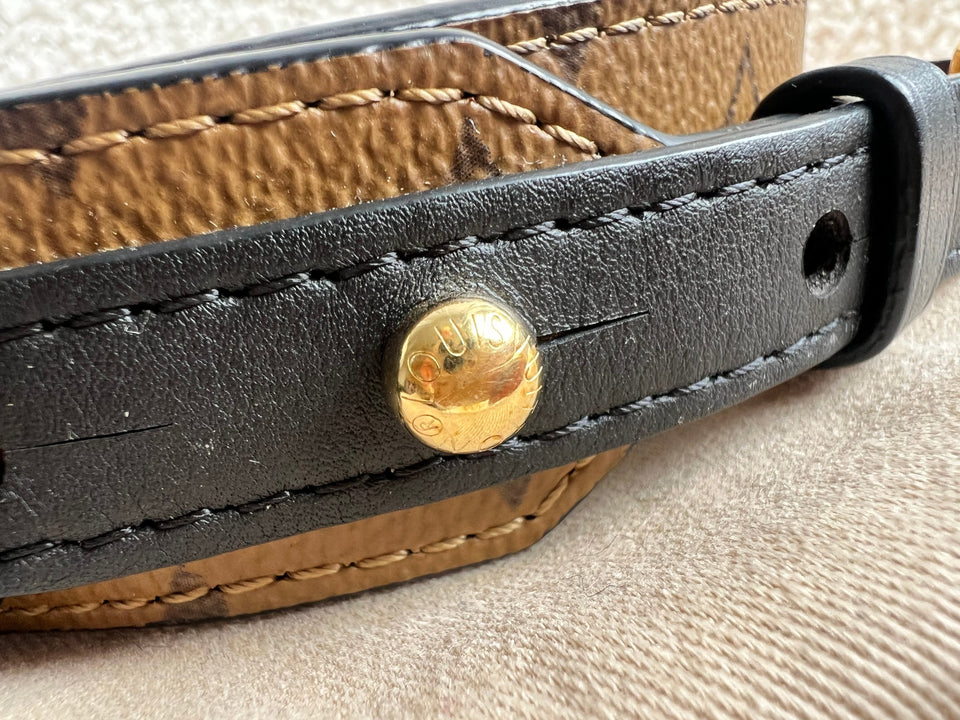 Louis Vuitton Bandouliere XL Reverse Monogram Noir Leather Shoulder Strap